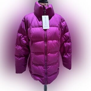 Athleta Plus Size Puffer Jacket 1X Fuscia NWT